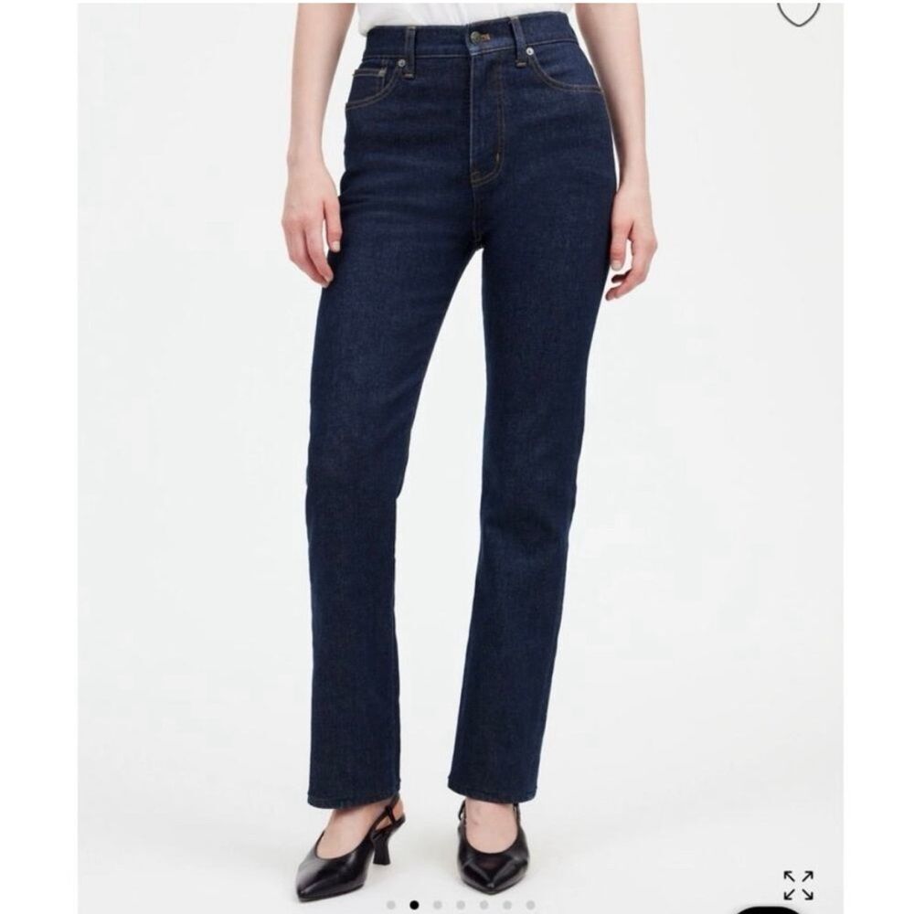 MADEWELL 90’s High Rise Straight Size 26 in Norman Wash Dark Wash Blue